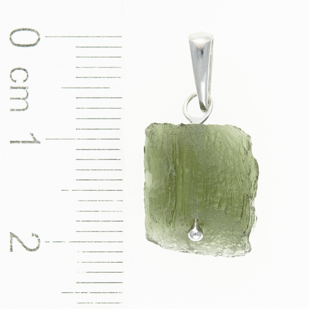 Silver pendant with moldavite 26-320