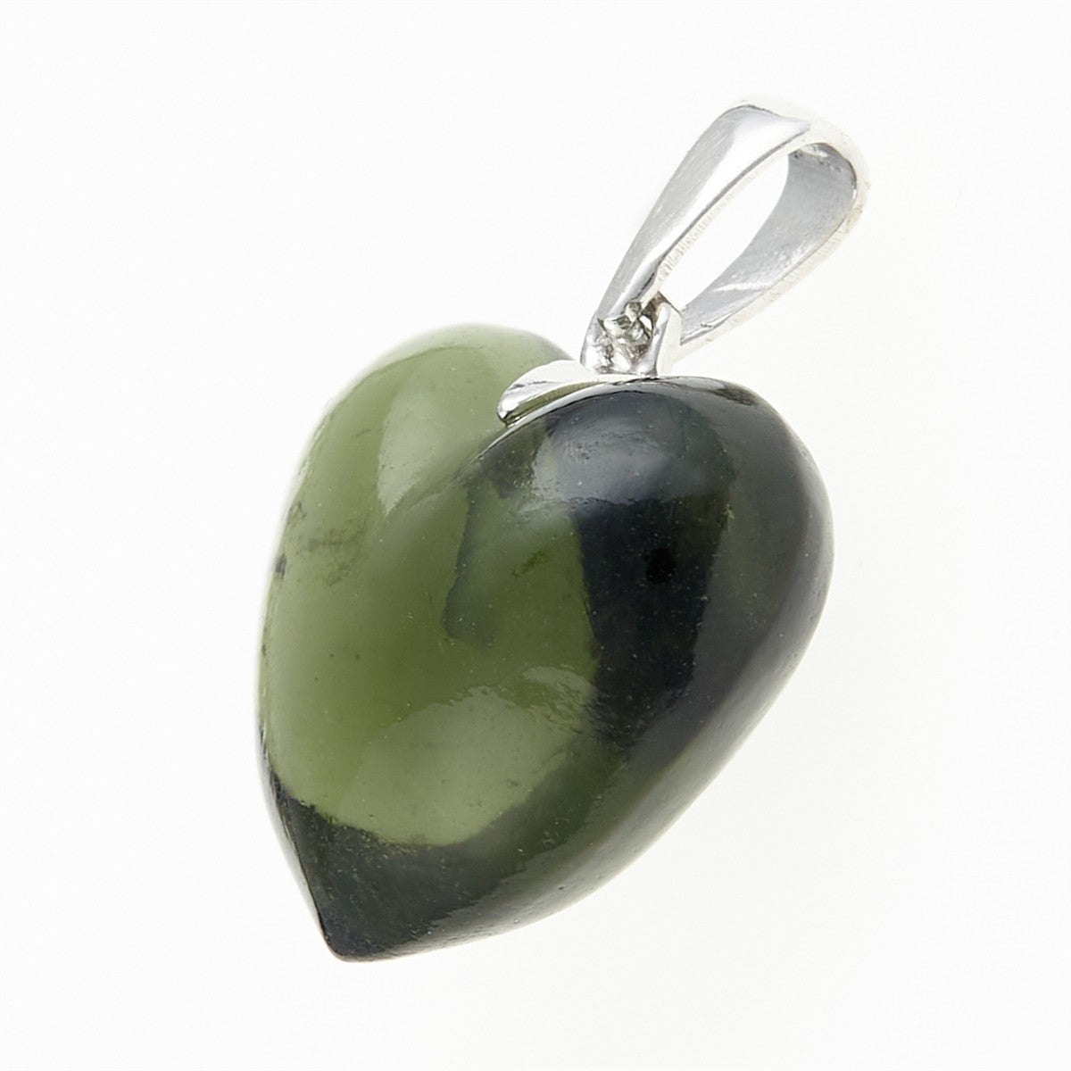 Golden pendant with a moldavite - heart 26-330