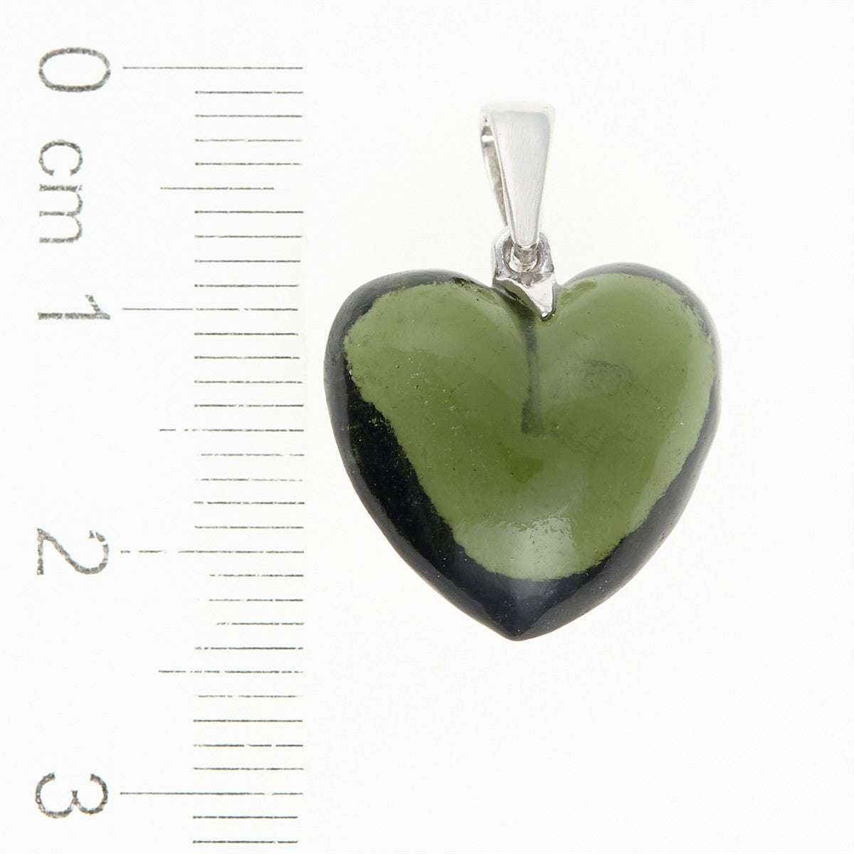 Golden pendant with a moldavite - heart 26-330