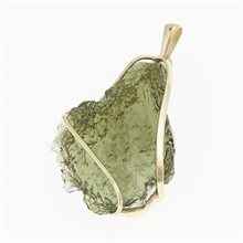 Golden pendant with a moldavite 6395-2