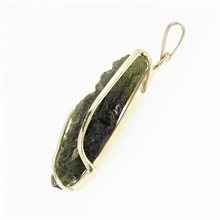 Golden pendant with a moldavite 6395-2