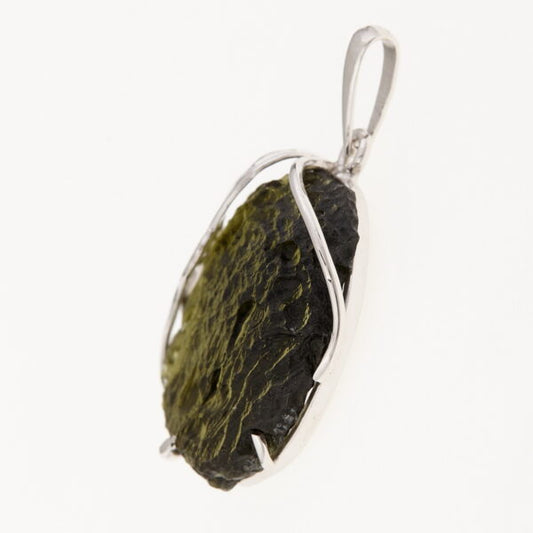 Pendente in oro con a moldavite 7034