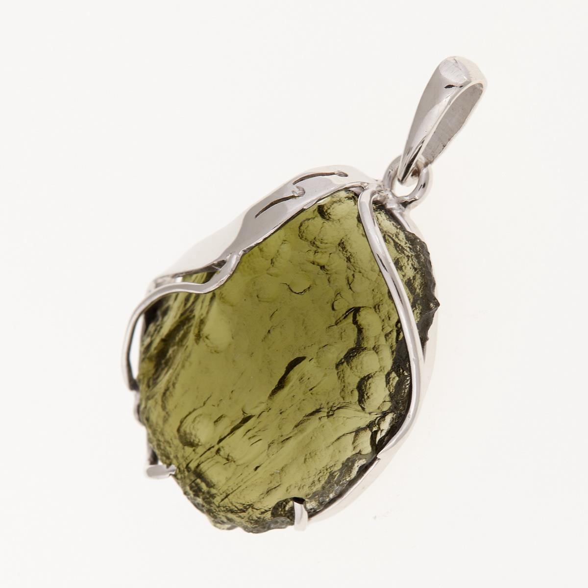 Golden pendant with a moldavite 7034
