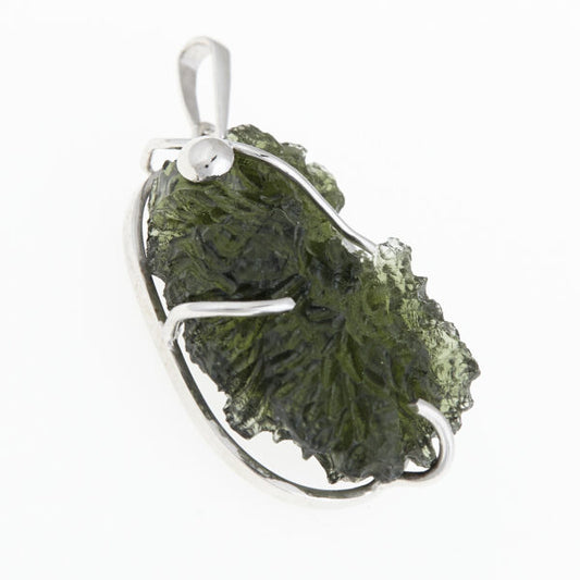 Pendente in oro con a moldavite 7785