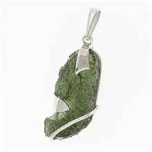 Silver pendant with moldavite 7788