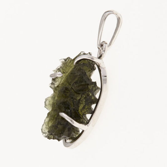 Pendente in oro con a moldavite 7839