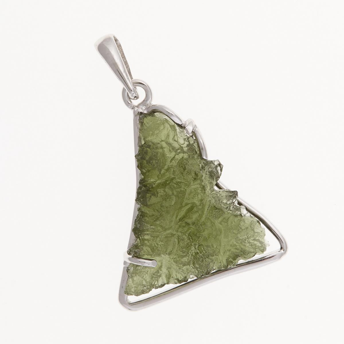 Golden pendant with a moldavite 7943