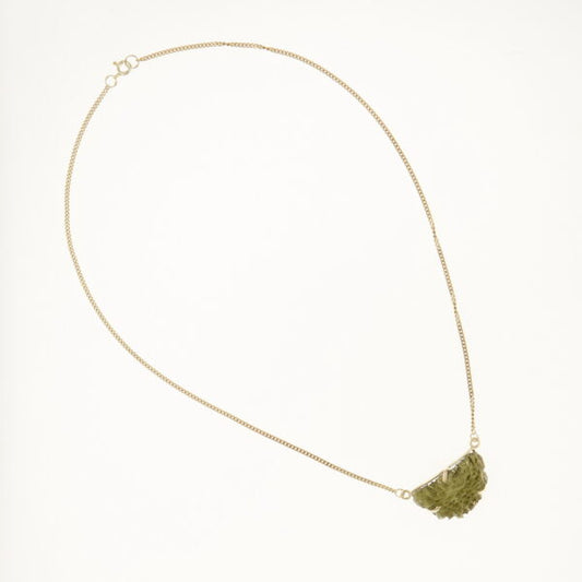 Collana d'oro con moldavite 7976