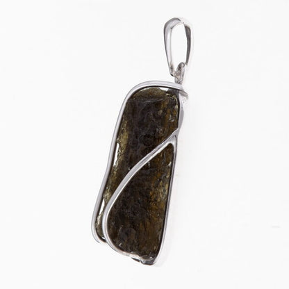 Pendente in oro con a moldavite 8334
