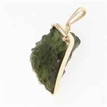 Ciondolo dorato con codice moldavite 8593