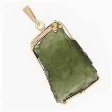 Ciondolo dorato con codice moldavite 8593