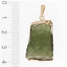 Ciondolo dorato con codice moldavite 8593
