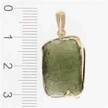 Ciondolo dorato con codice moldavite 8601