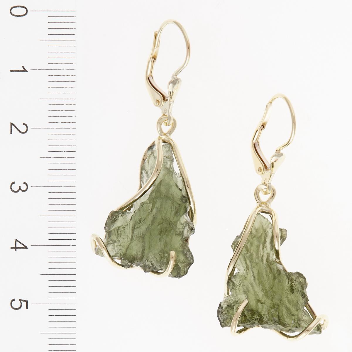Golden set with moldavites 8621