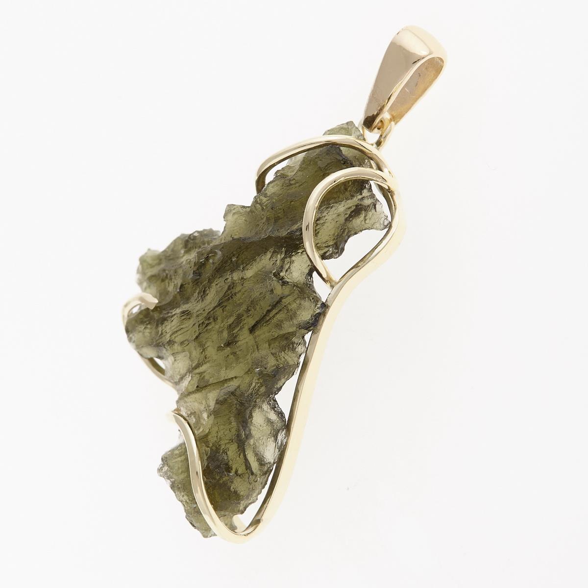 Golden set with moldavites 8621