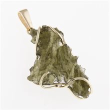 Golden set with moldavites 8621