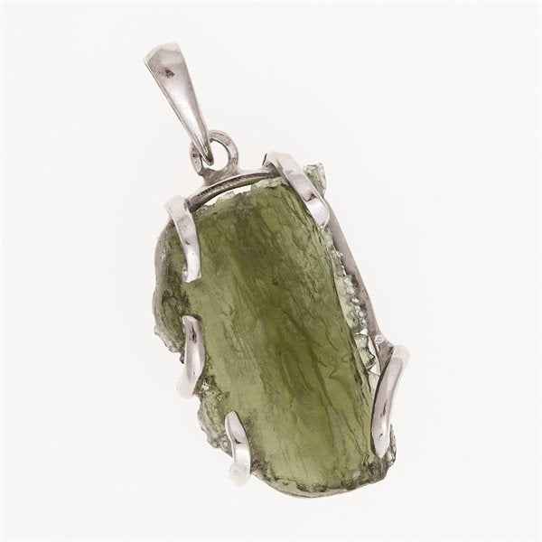 Silver pendant with moldavite 8625