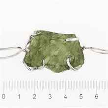 Silver bracelet with moldavite 8656