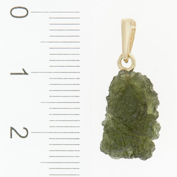 Pendente in oro con a moldavite 9065