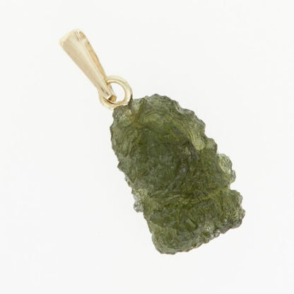 Pendente in oro con a moldavite 9065