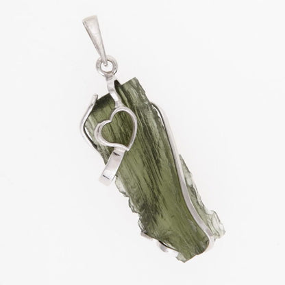 Pendente in argento con moldavite 9116