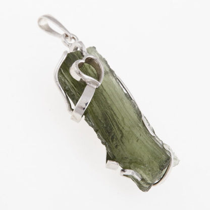 Pendente in argento con moldavite 9116