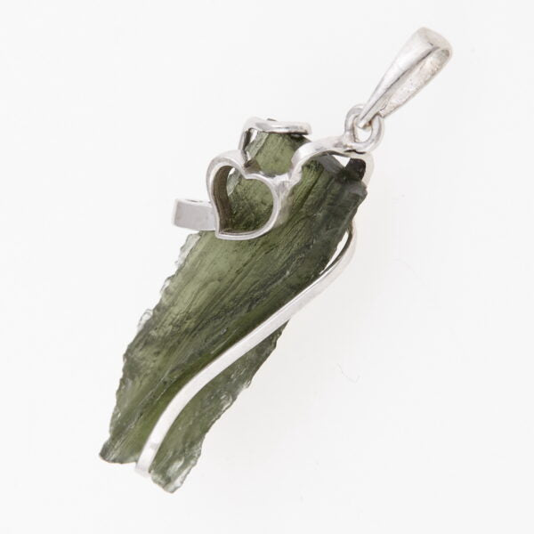 Pendente in argento con moldavite 9116