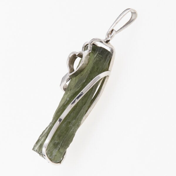 Pendente in argento con moldavite 9116