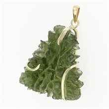 Ciondolo dorato con codice moldavite 9496