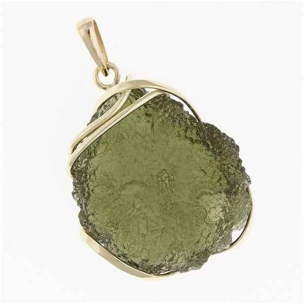 Ciondolo dorato con codice moldavite 9510