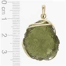 Ciondolo dorato con codice moldavite 9510