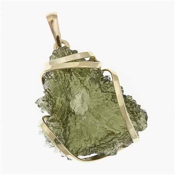 Ciondolo dorato con codice moldavite 9512