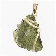 Ciondolo dorato con codice moldavite 9512