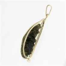 Golden pendant with a moldavite 9513