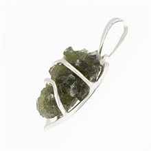 Ciondolo Argento con moldavite – heart 9525