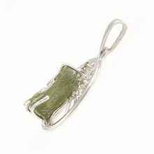 Ciondolo Argento con codice moldavite - albero della vita 481