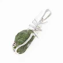 Ciondolo Argento con moldavite - ragno - 536