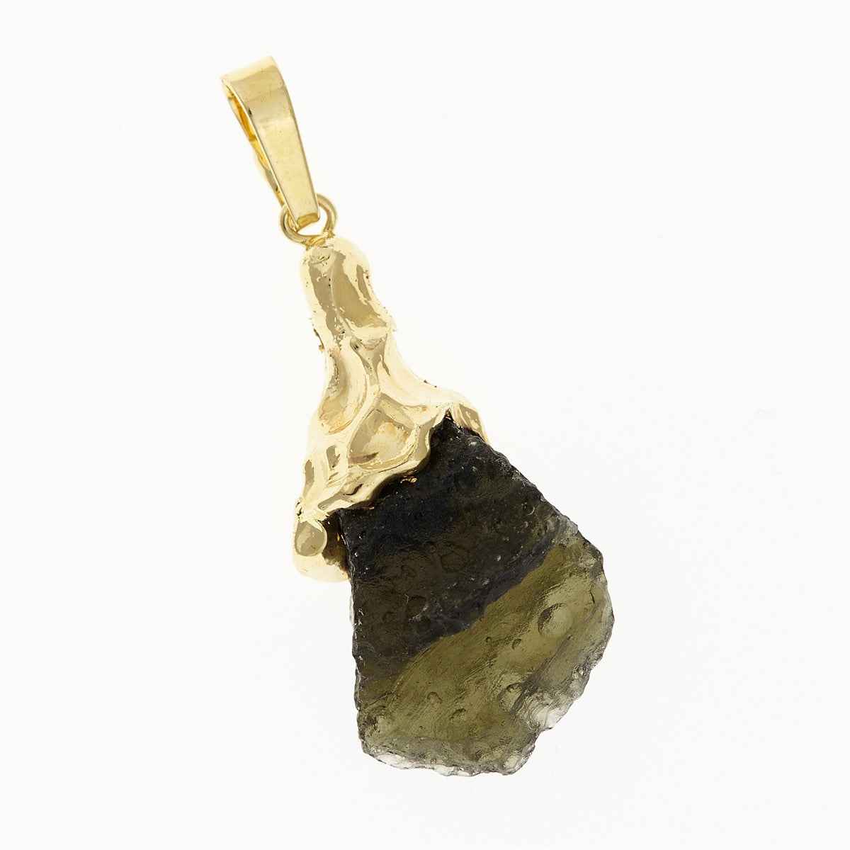Ciondolo con moldavite naturale 117