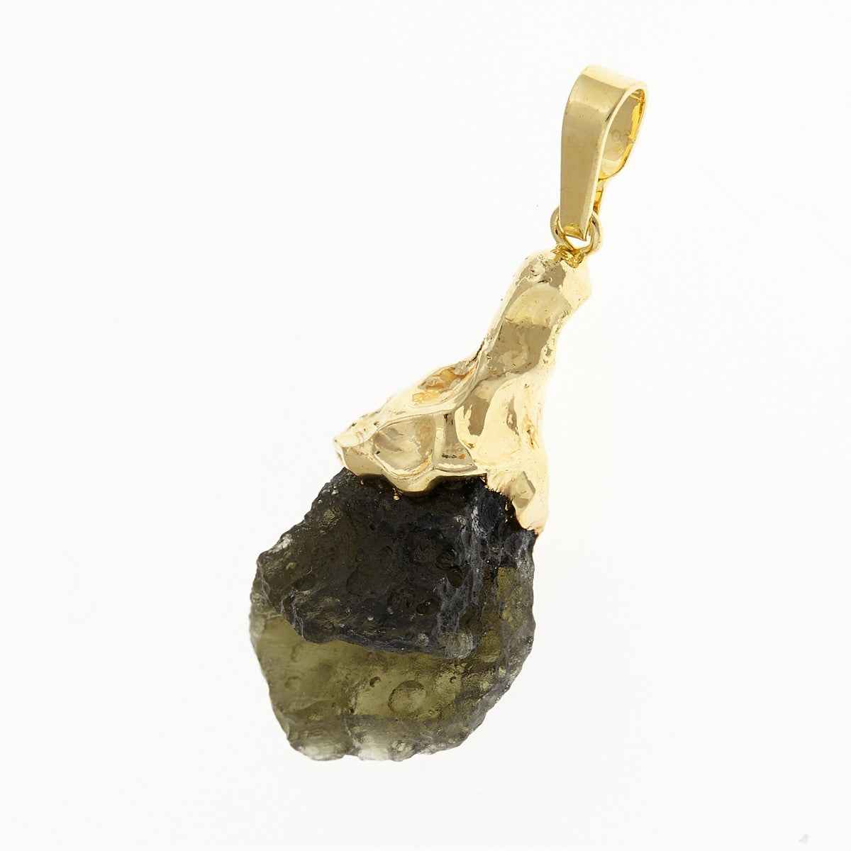 Ciondolo con moldavite naturale 117