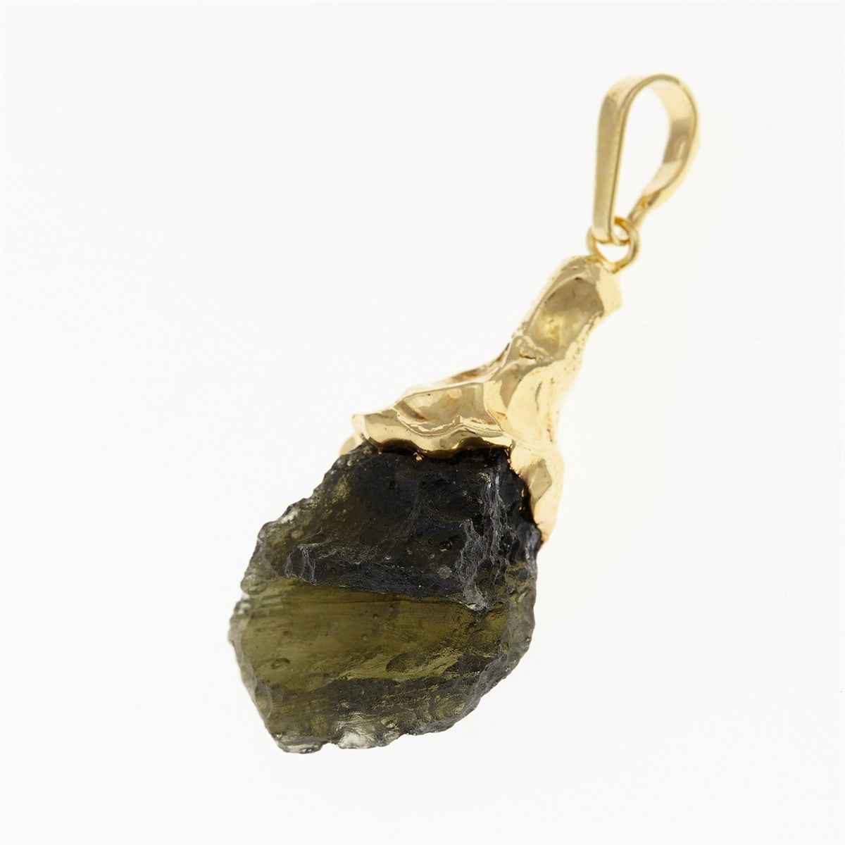 Ciondolo con moldavite naturale 117