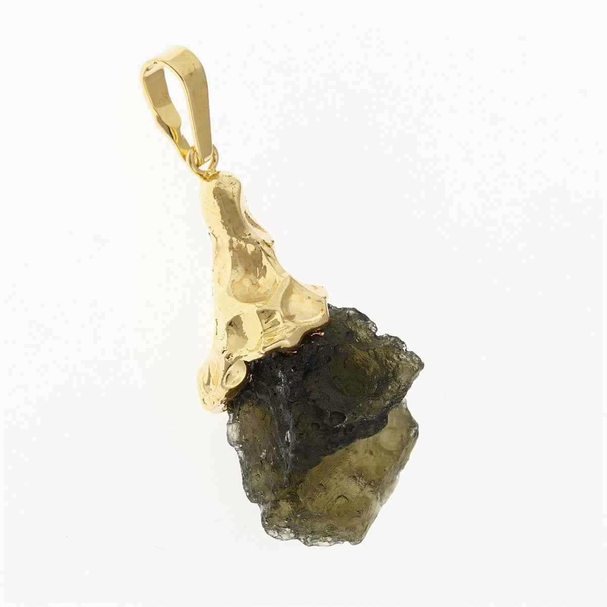 Ciondolo con moldavite naturale 117