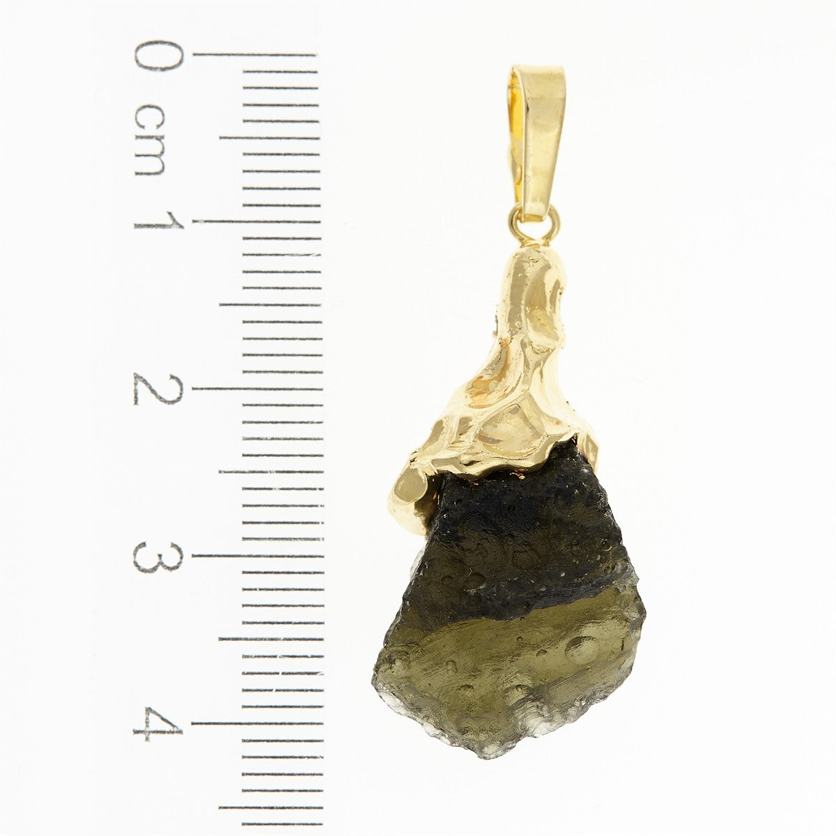 Ciondolo con moldavite naturale 117