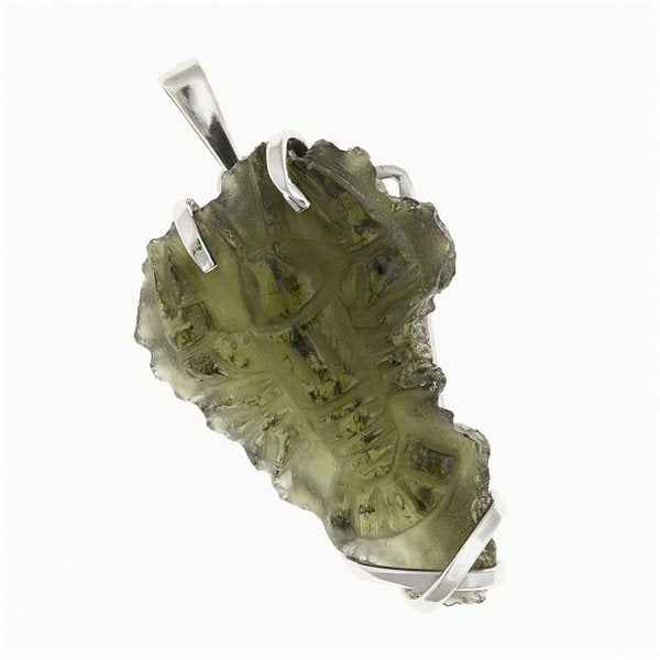 Ciondolo in argento con codice moldavite - Cancro 25-02