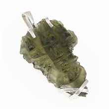 Ciondolo in argento con codice moldavite - Cancro 25-02