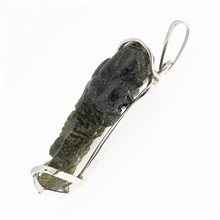Ciondolo in argento con codice moldavite - Cancro 25-02