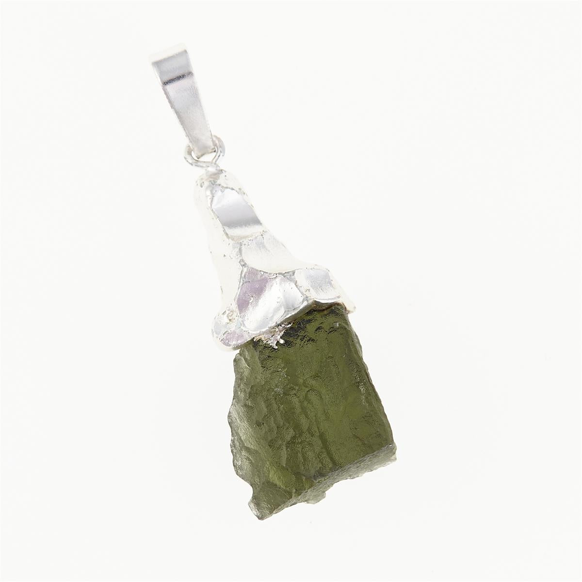 Pendant with natural moldavite 038