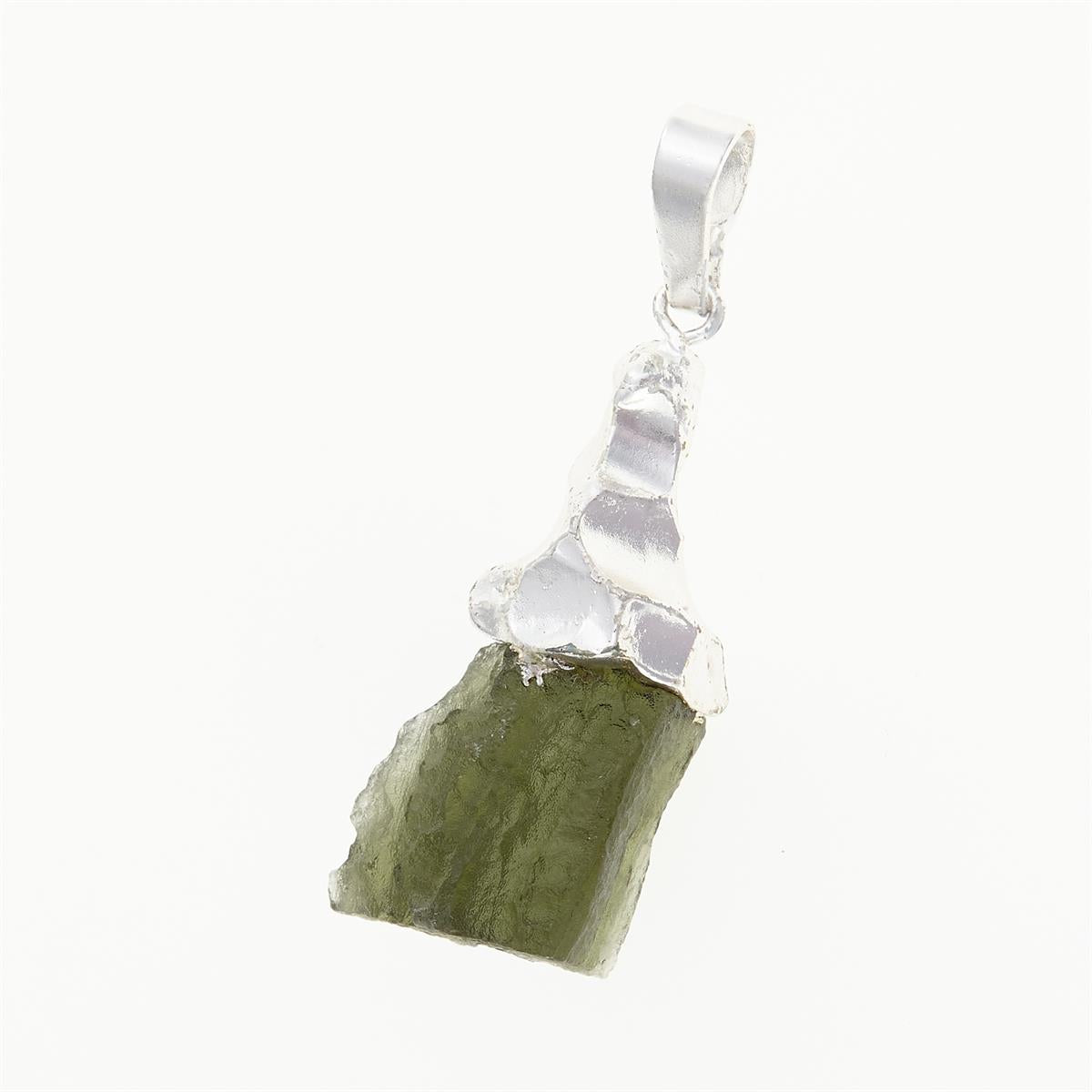 Pendant with natural moldavite 038