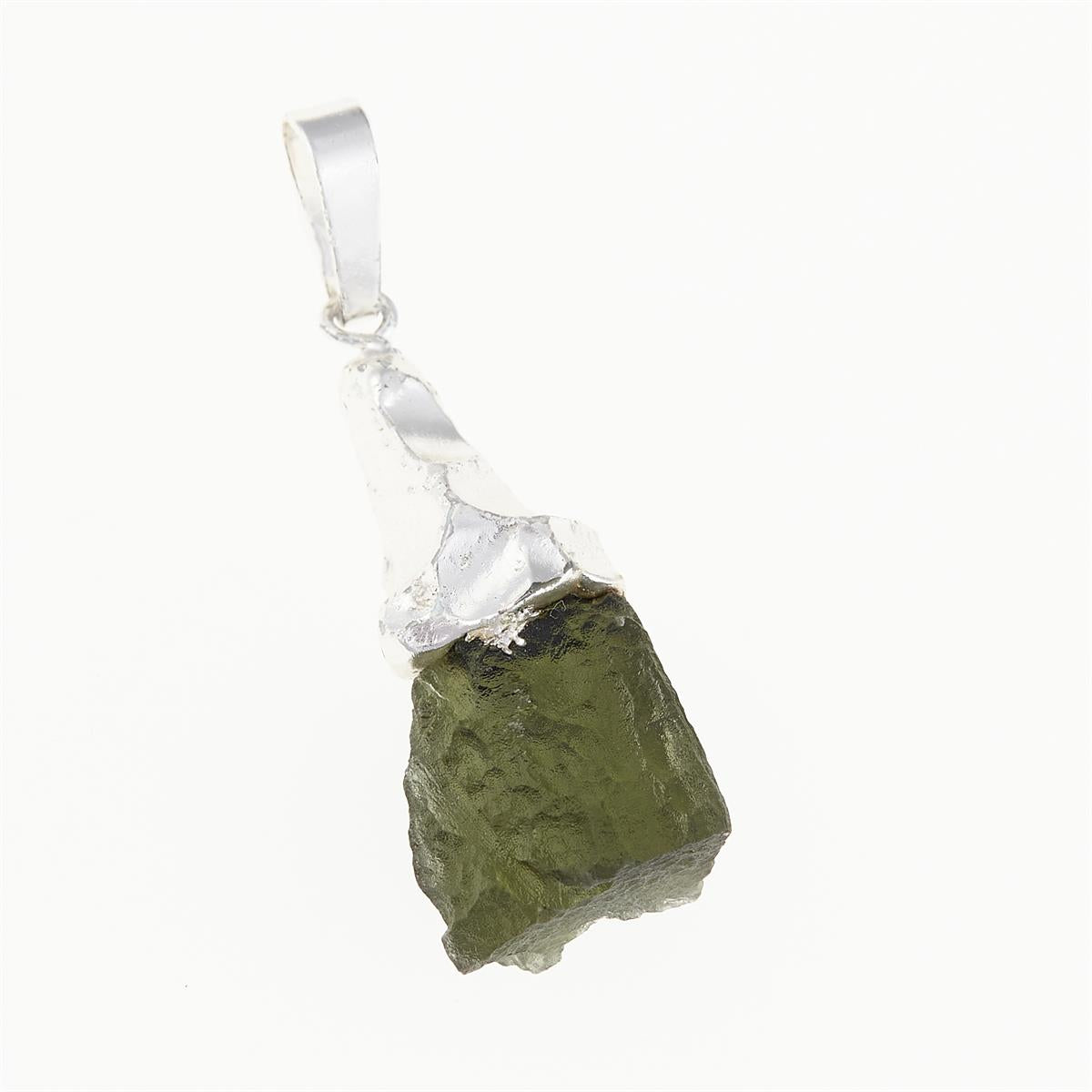 Pendant with natural moldavite 038