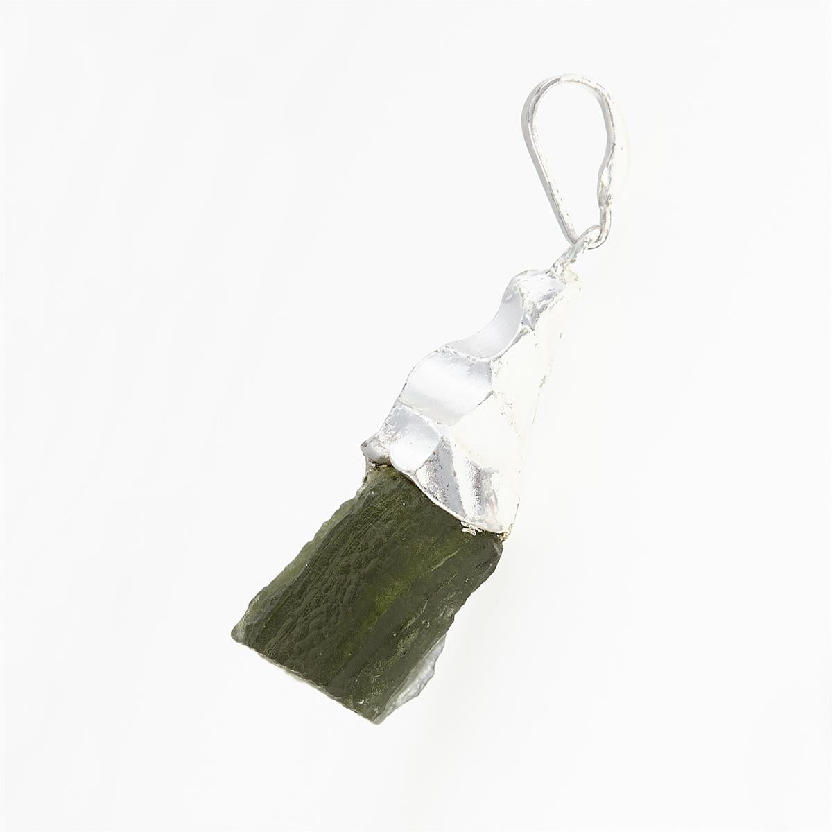 Pendant with natural moldavite 038