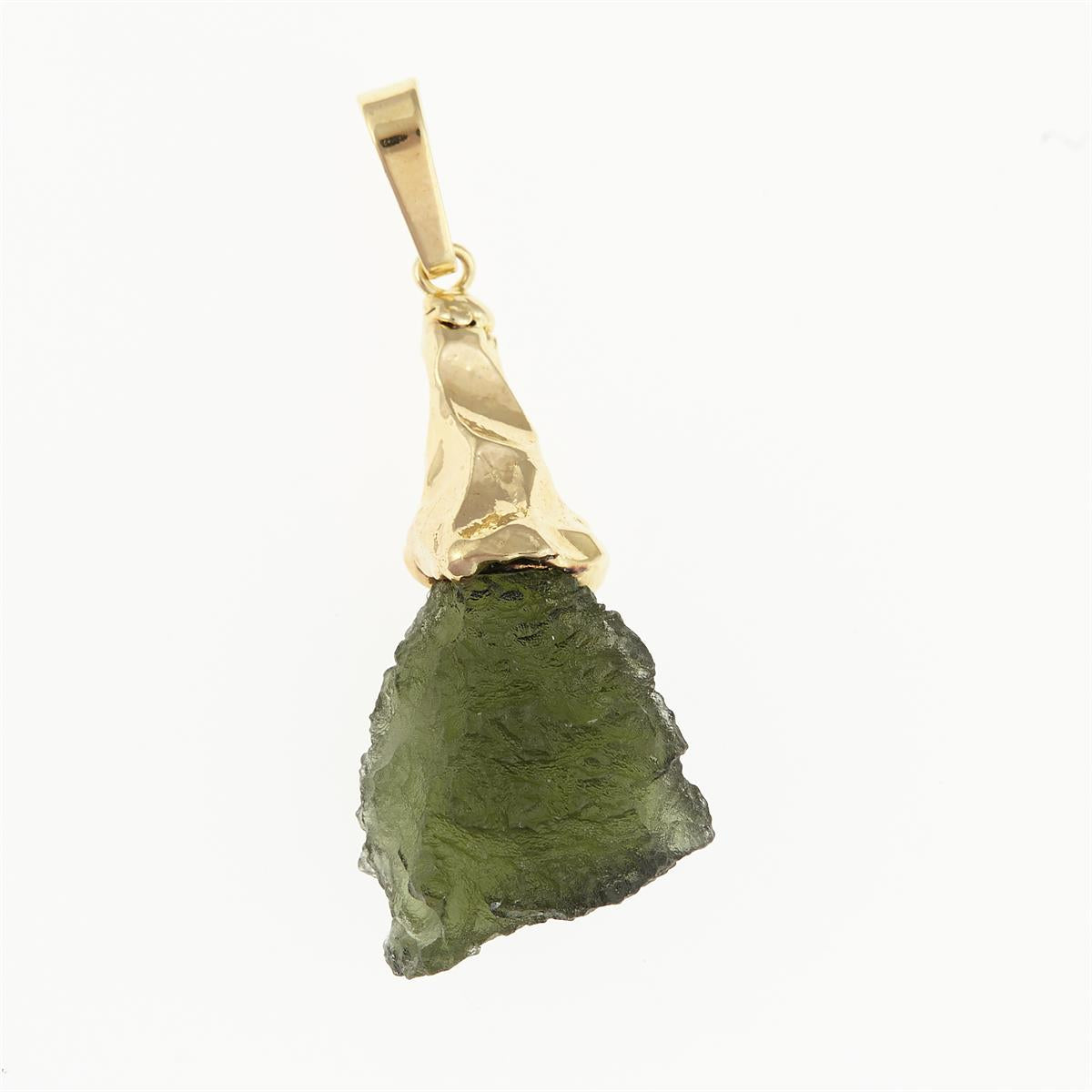 Pendant with natural moldavite 040